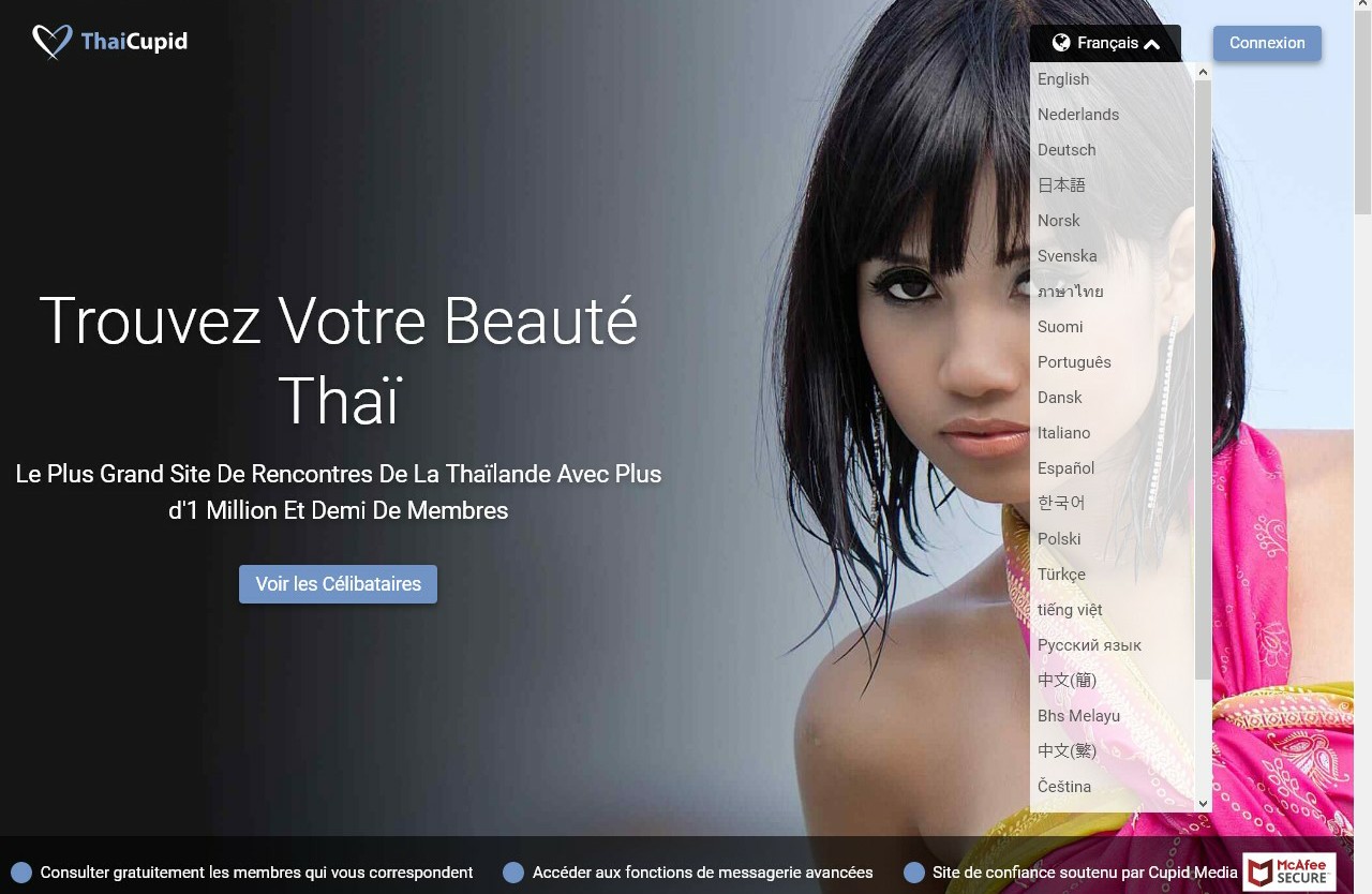 Page d'accueil Thai Cupid