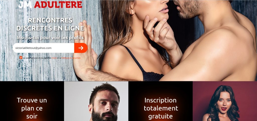 mon inscription sur le site de rencontres J&M adultère