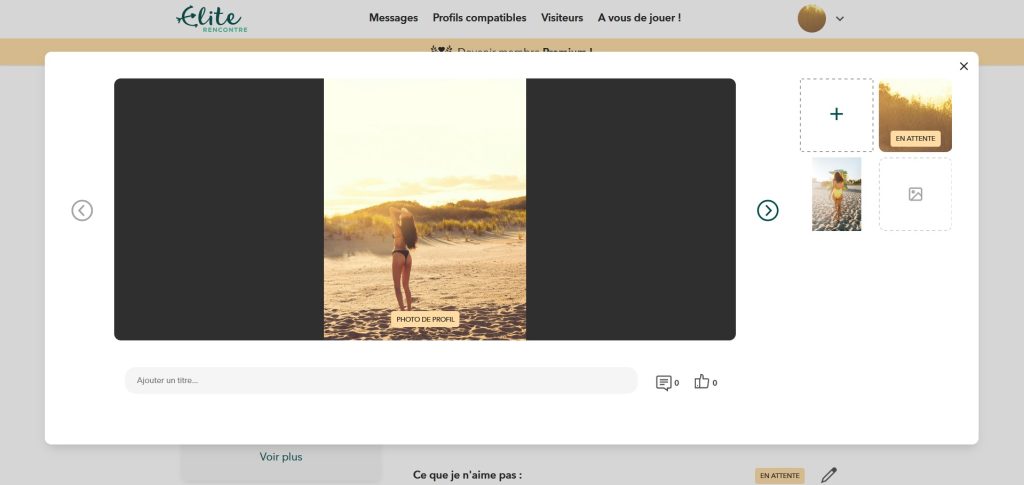 mes photos sur le portail de rencontres pour divorcés Élite Rencontre