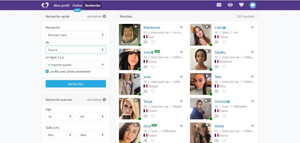 mon interface sur le portail de rencontres mytranssexual date