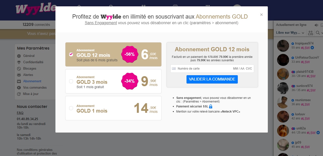 Tarifs Wyylde